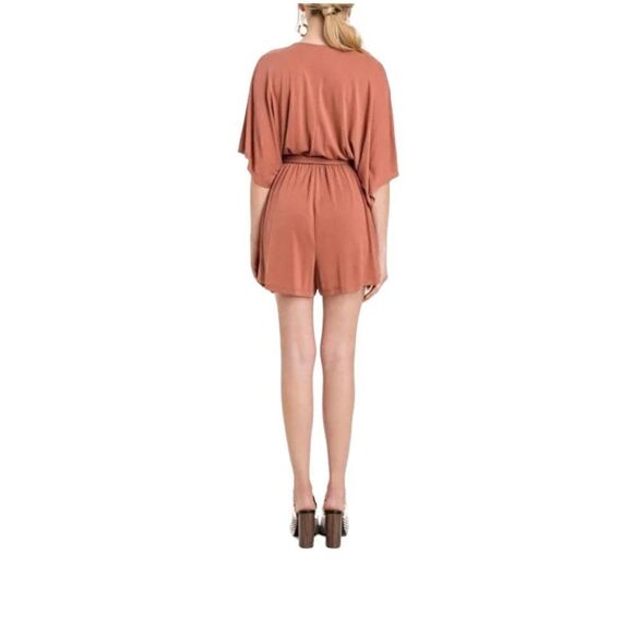 Lush Material Girl Dolman Sleeve Romper Pink Coral NWT - Picture 14 of 14